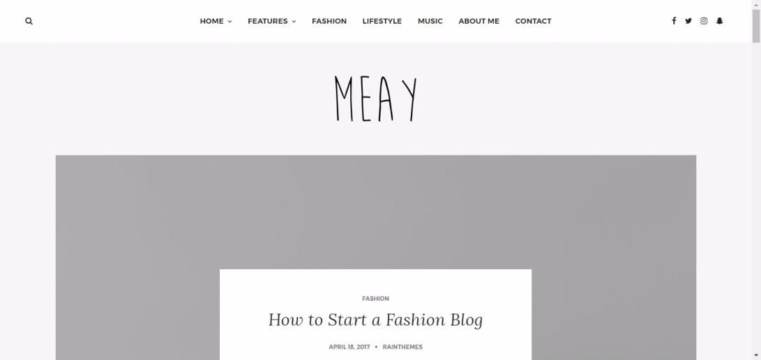 Meay – WordPress Blog Theme