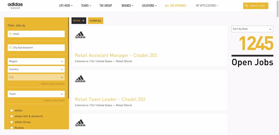 All Job Openings – adidas Group careers