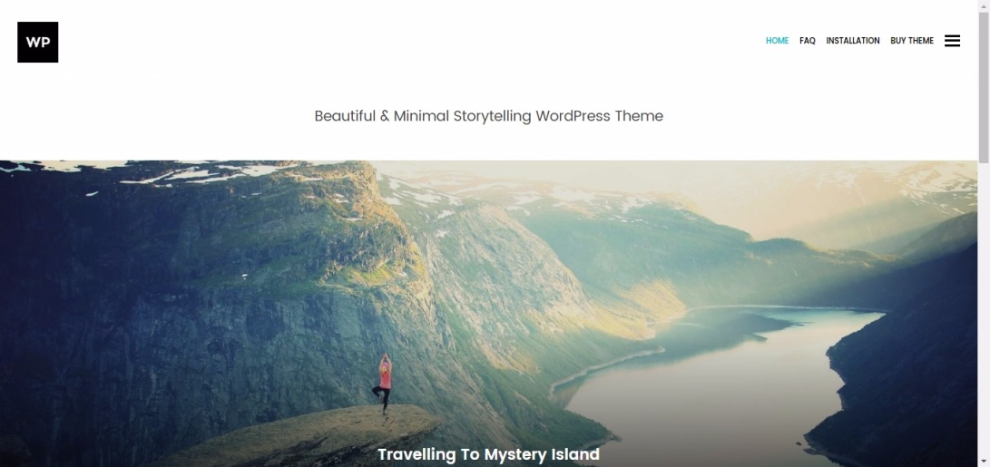 Storytelling WordPress Blog Theme - Beautiful & Minimal Storytelling WordPress Theme