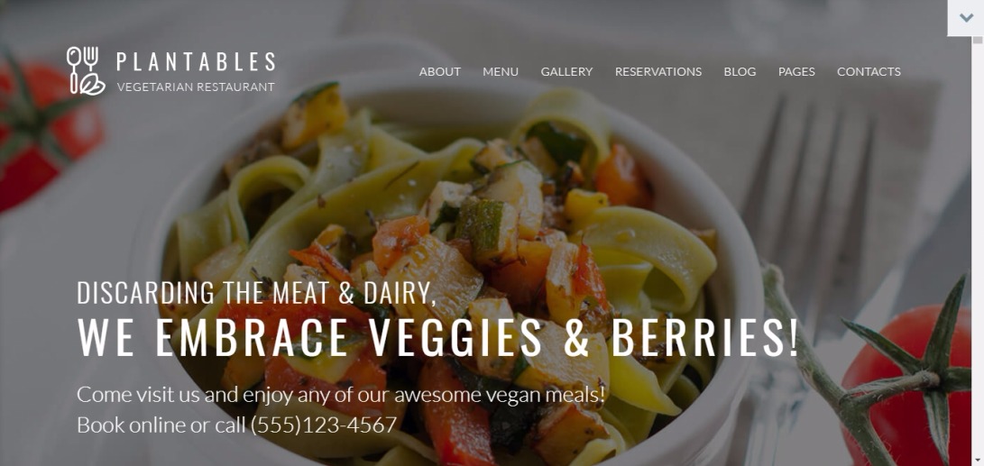 Plantables - Vegetarian Restaurant WordPress Theme 