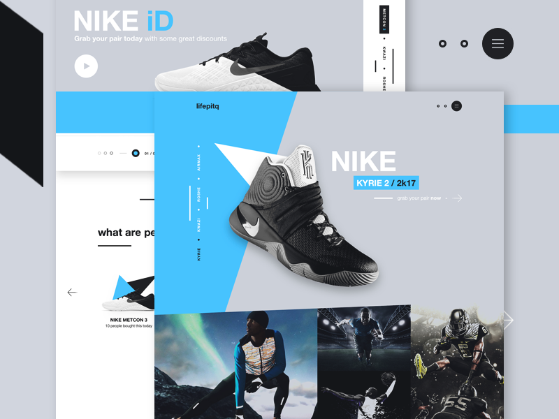 lifepitq - shoes and lifestyle landing pace concept by Robert Berki