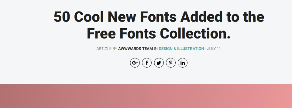 50 Cool New Fonts Added to the Free Fonts Collection.