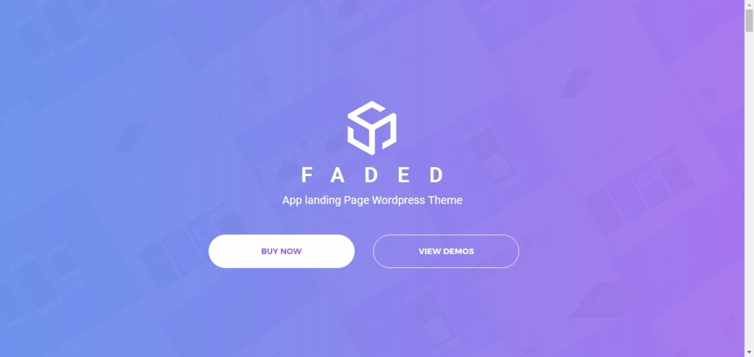 Faded | App Landing Page