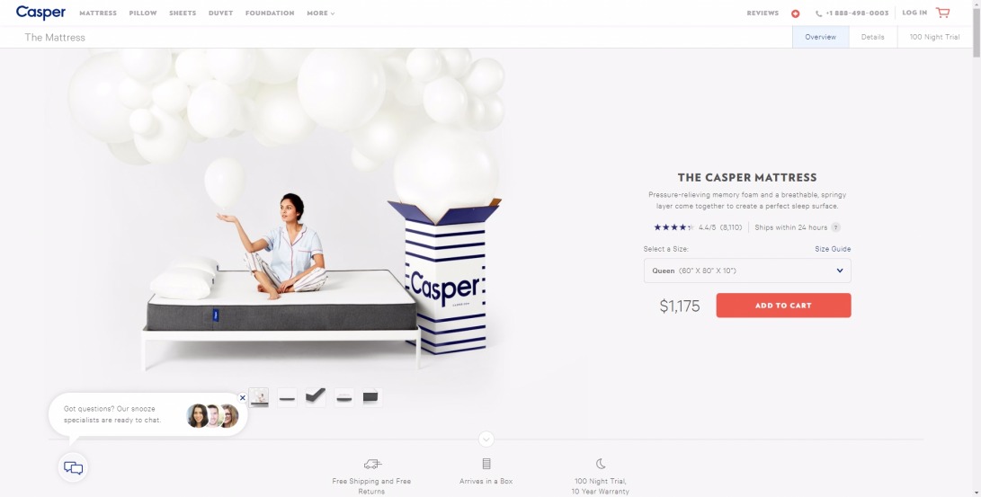 Shop the Mattress Online, Free Delivery & Returns | Casper®