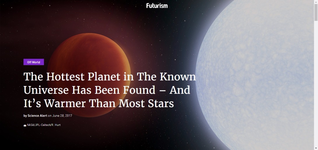 The Hottest Planet in The Known Universe Has Been Found - And It's Warmer Than Most Stars