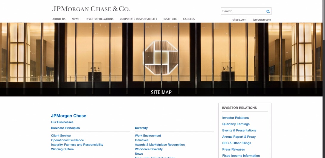 Site Map | JPMorgan Chase & Co.