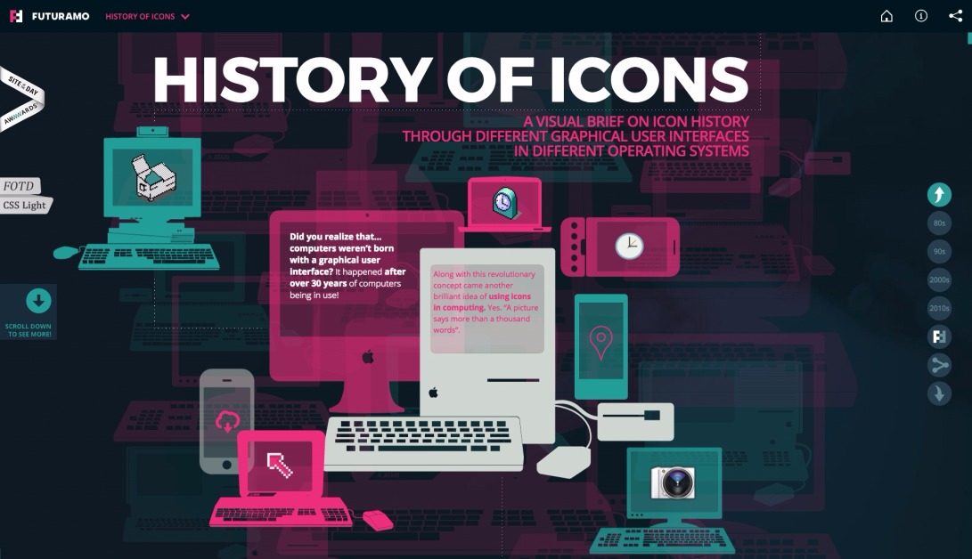 History of Icons – a visual brief on icon history by FUTURAMO