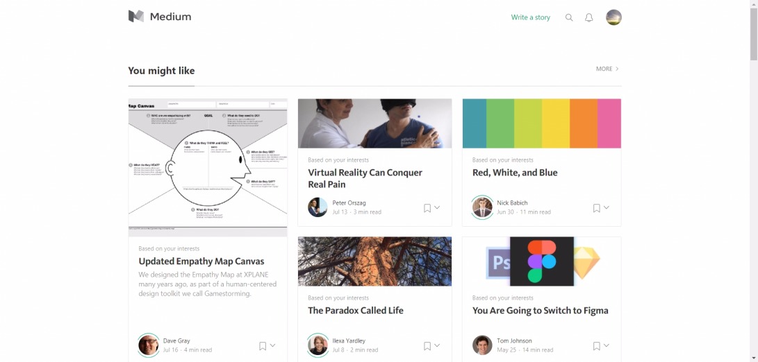 Medium – Read, write and share stories that matter