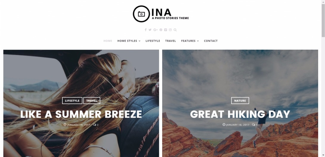 Ina - A WordPress Theme for Photo Bloggers