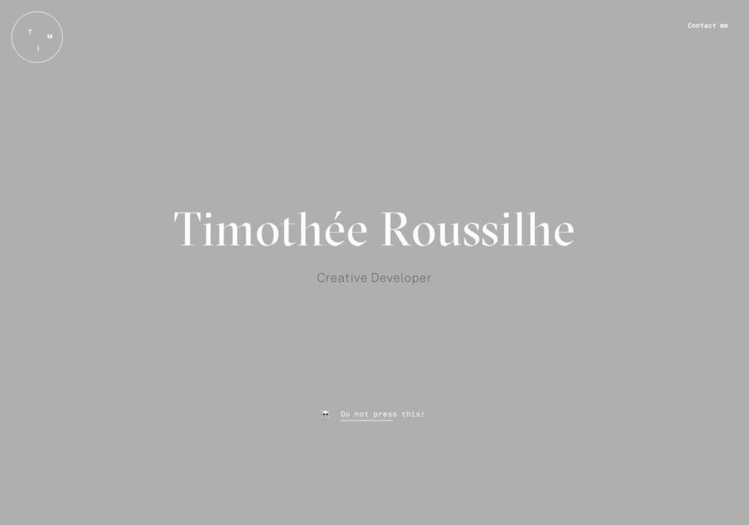 Tim Roussilhe - Interactive Developer