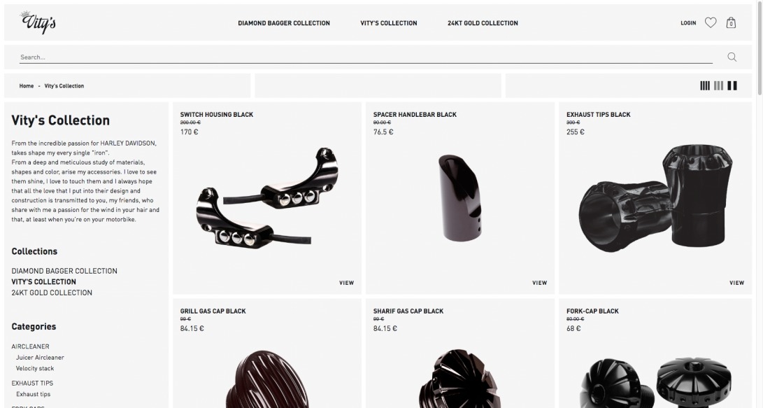 Vity's Collection - Shop Vity's Design - Harley Davidson Custom Parts