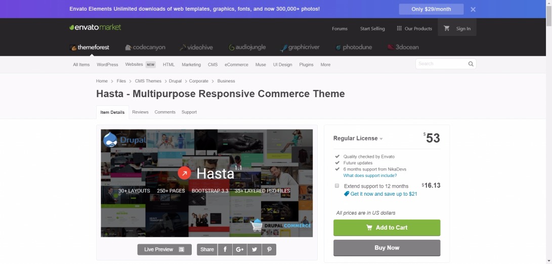 Hasta - Multipurpose Responsive Commerce Theme by NikaDevs | ThemeForest