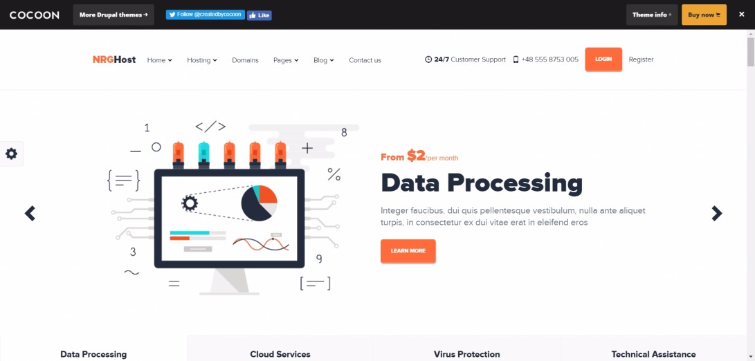 NRGHost - Premium Drupal Theme - Live Demo