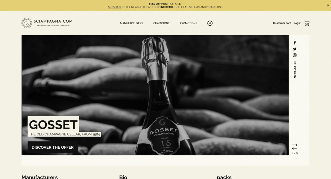 Online sale Champagne and Champagne Rosè. Ecommerce for Online Shopping Champagne and Rosé Champagne - Champagne Champagne