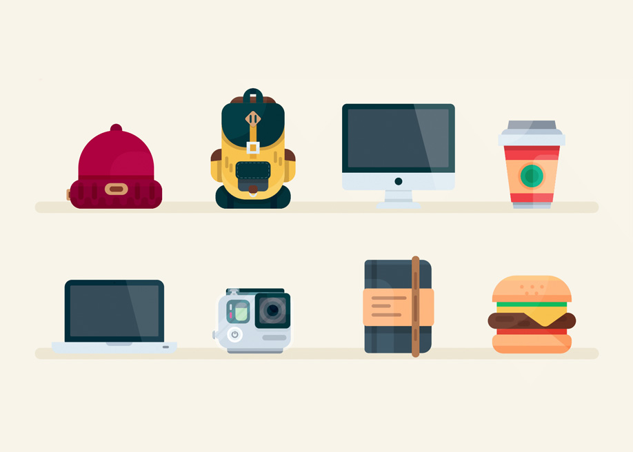 Travelling free icons