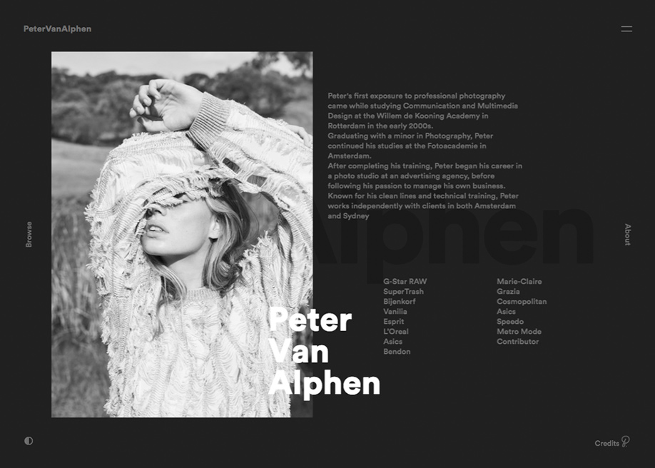 About page - Peter Van Alphen
