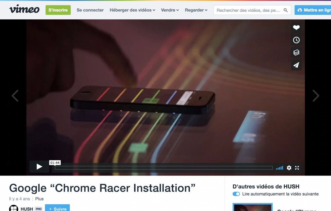 Google “Chrome Racer Installation” on Vimeo