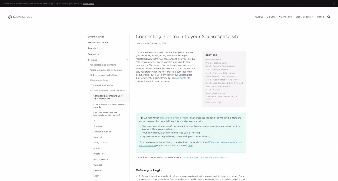 Squarespace Help - Connecting a domain to your Squarespace site