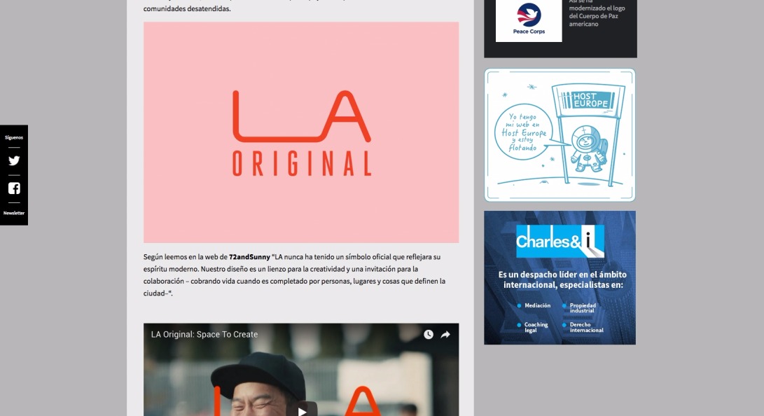 Los Ángeles tiene un nuevo logo para mostrarse como capital mundial de la creatividad | Brandemia_