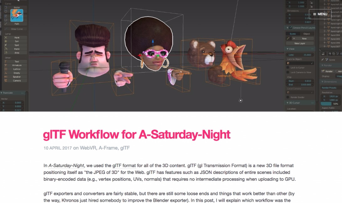 glTF Workflow for A-Saturday-Night
