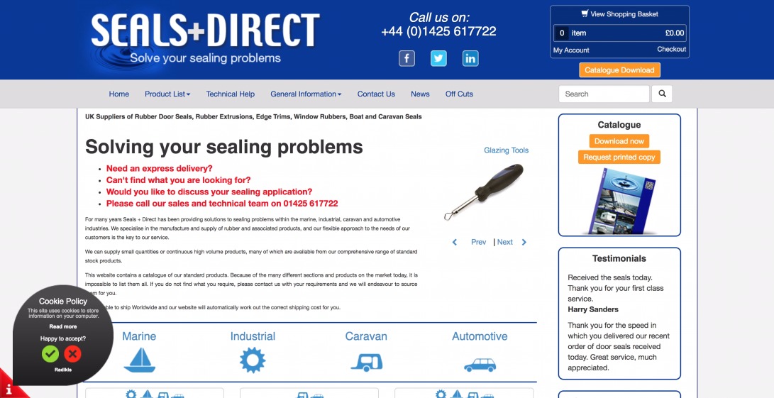 Rubber Door Seals | Rubber Extrusions | Window Rubbers | Boat and Caravan Seals | UK