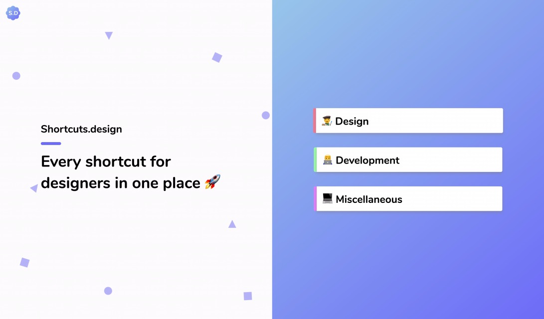 Shortcuts.design | Every shortcut for designers in one place 🚀
