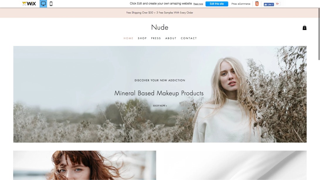 Makeup Store Website Template | WIX