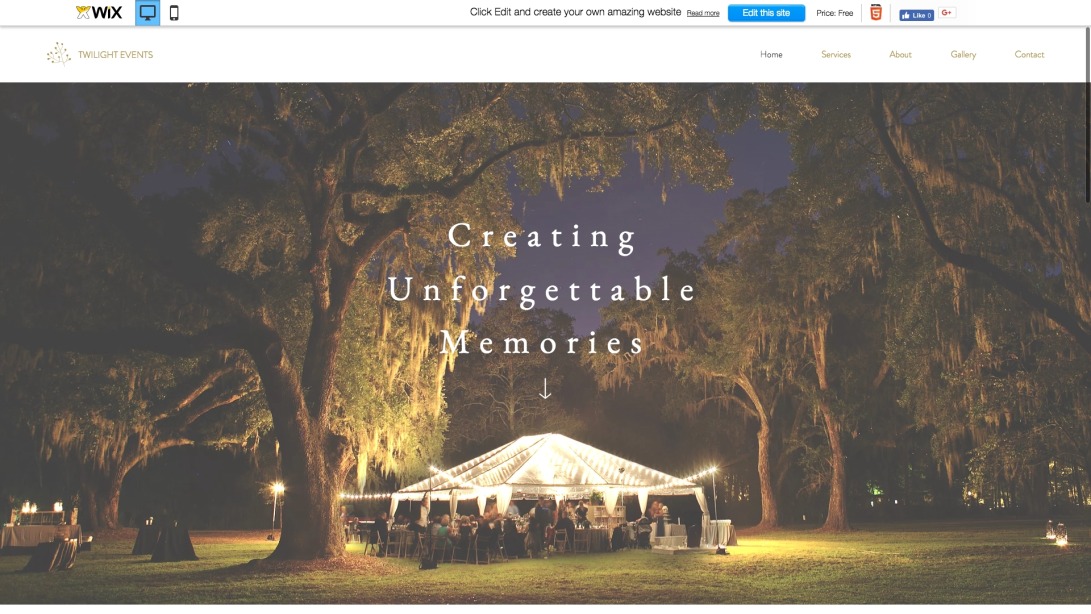 Event Planners Website Template | WIX