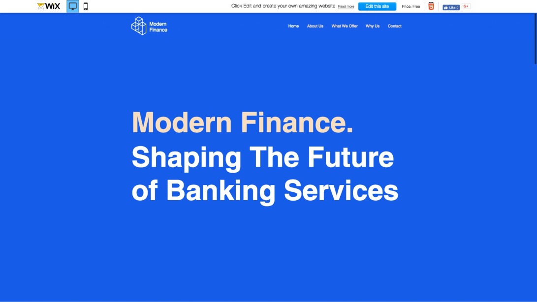 Finance Services Website Template | WIX