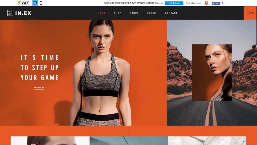 Women's Sportswear Website Template | WIX