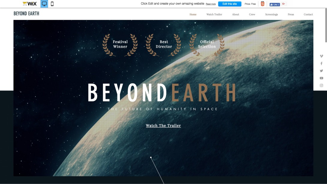 Science Documentary Website Template | WIX