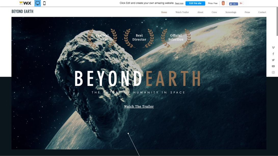 Science Documentary Website Template | WIX