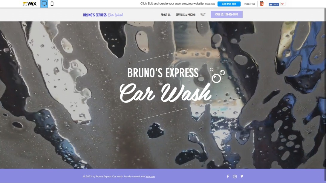 Car Wash Service Website Template | WIX