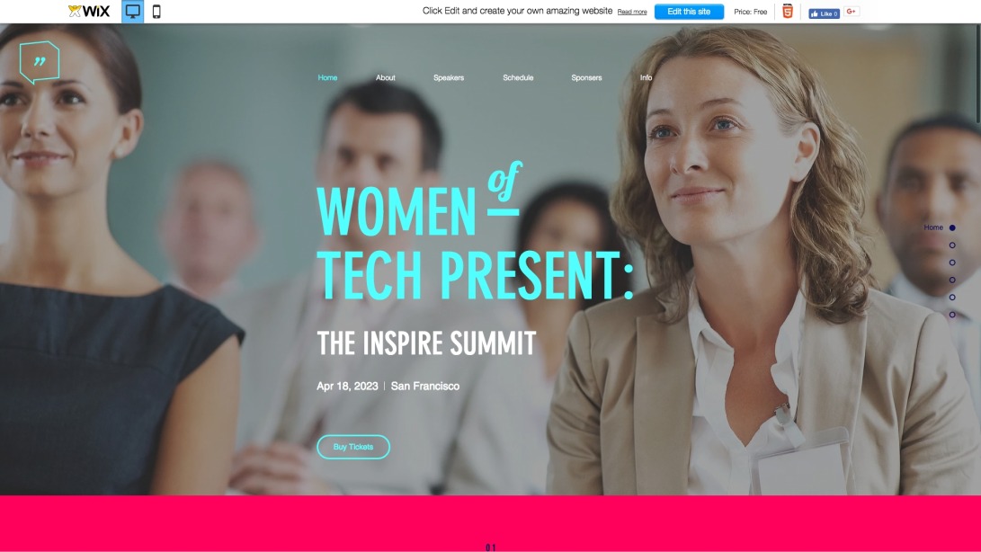 Women's Conference Website Template | WIX