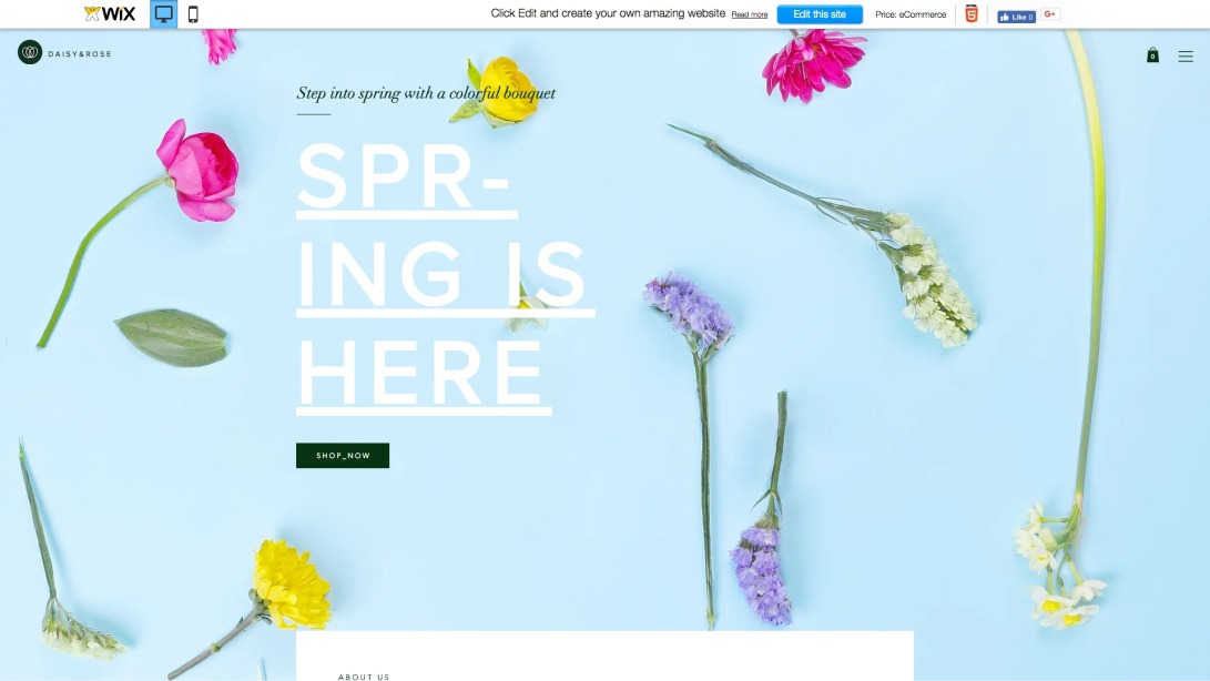 Flower Shop Website Template | WIX