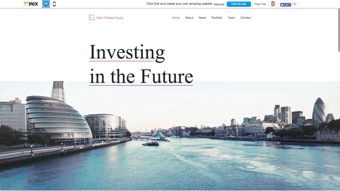 Investment Fund Website Template | WIX
