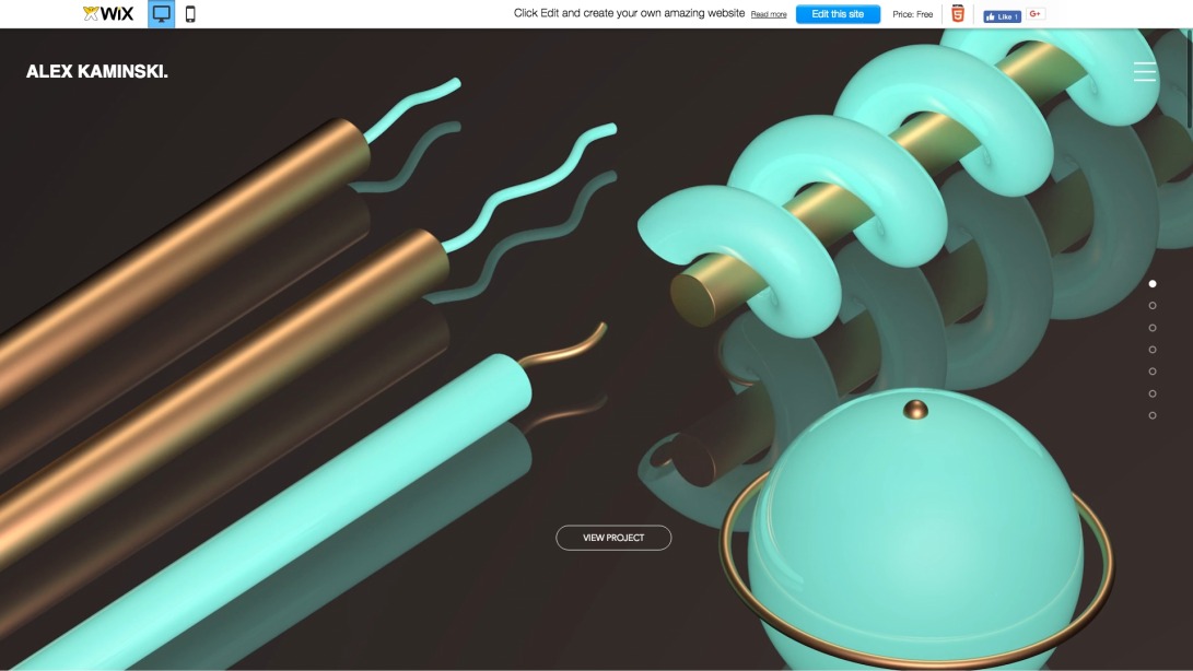 3D Designer Portfolio Website Template | WIX