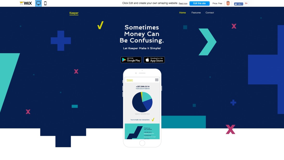 Money App Website Template | WIX