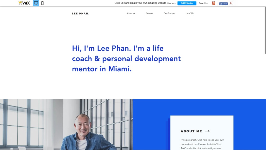 Business Coach Website Template | WIX