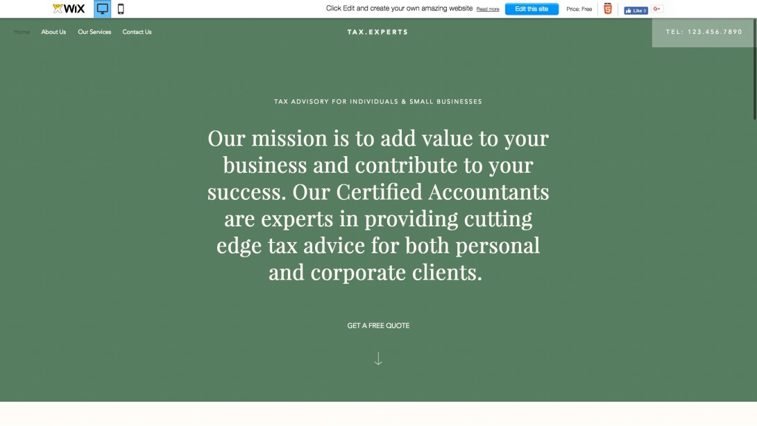 Tax Advisors Website Template | WIX