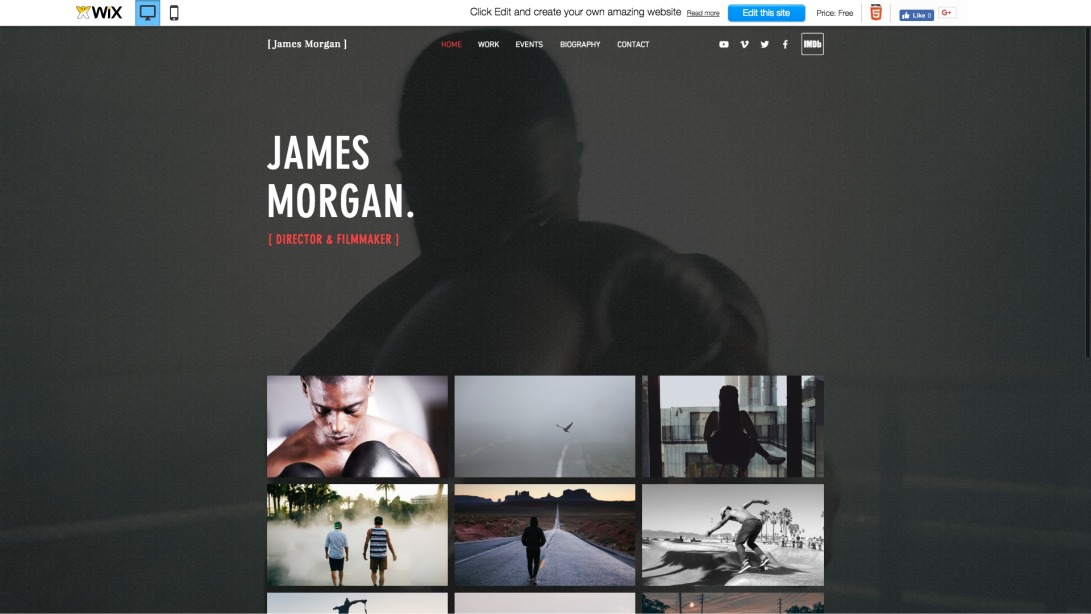 Director Website Template | WIX