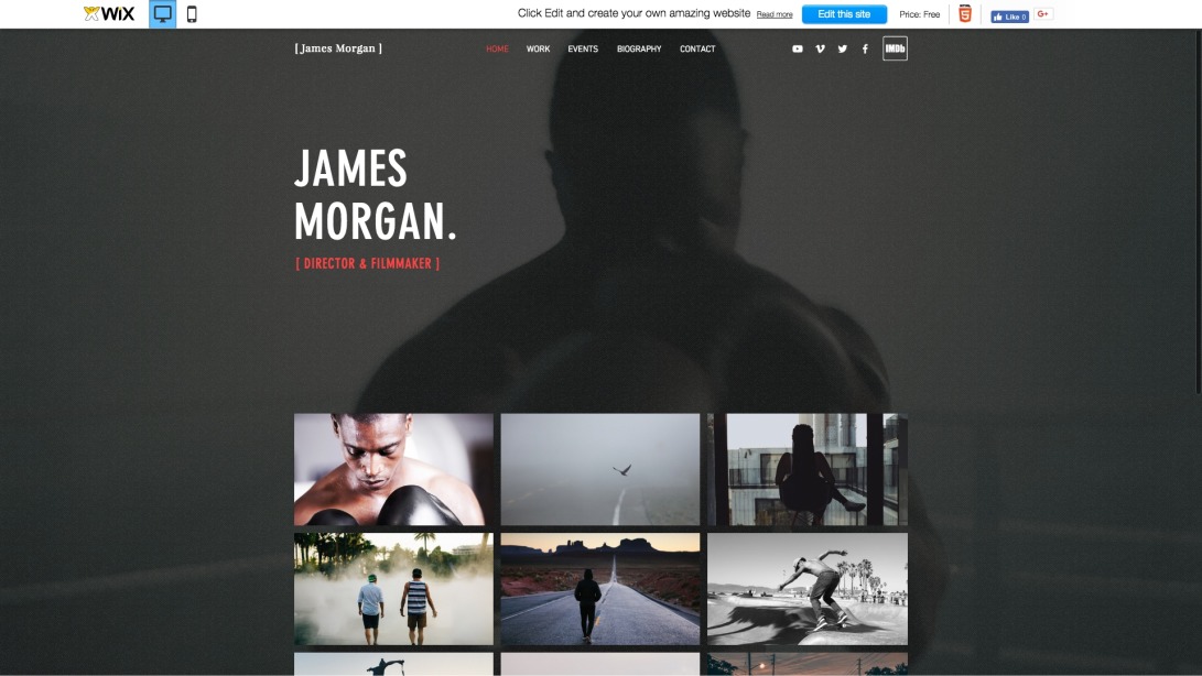 Director Website Template | WIX