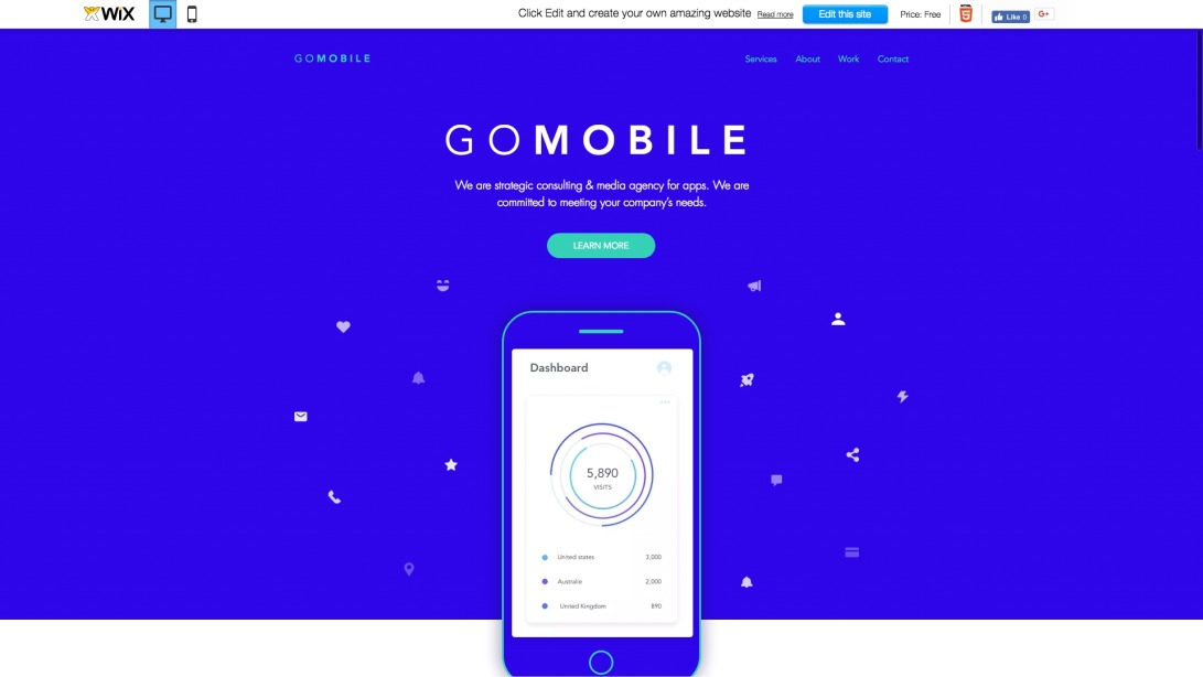 Mobile App Marketing Website Template | WIX