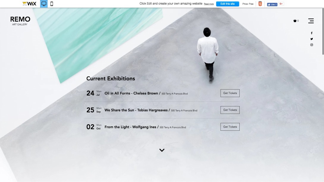 Art Gallery Website Template | WIX