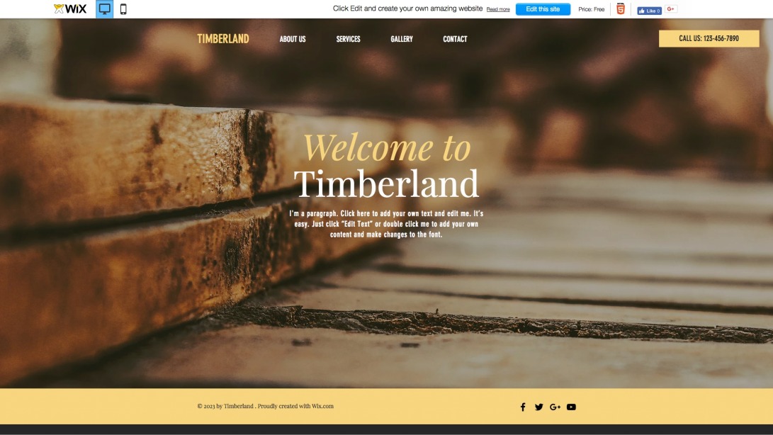 Carpentry Service Website Template | WIX