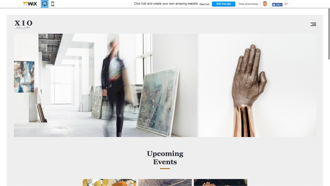 Private Art Gallery Website Template | WIX