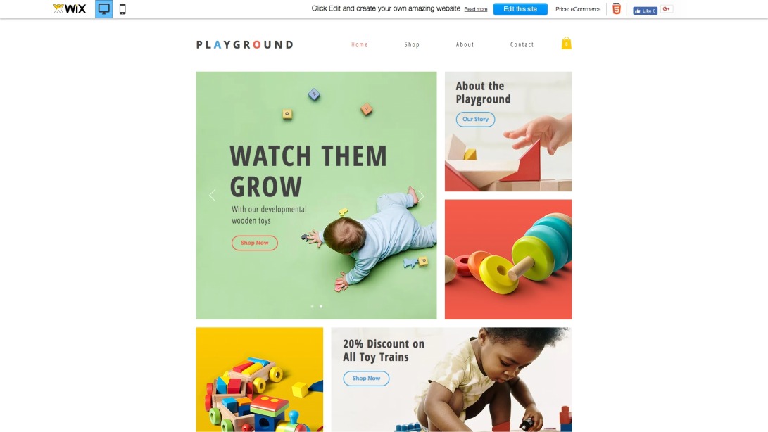 Toy Store Website Template | WIX