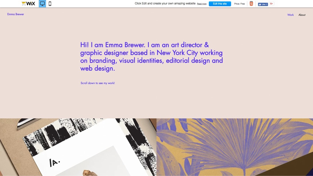 Art Director Website Template | WIX