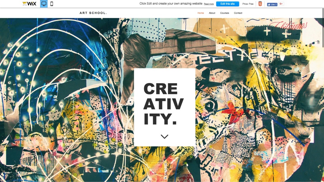 Art School Website Template | WIX
