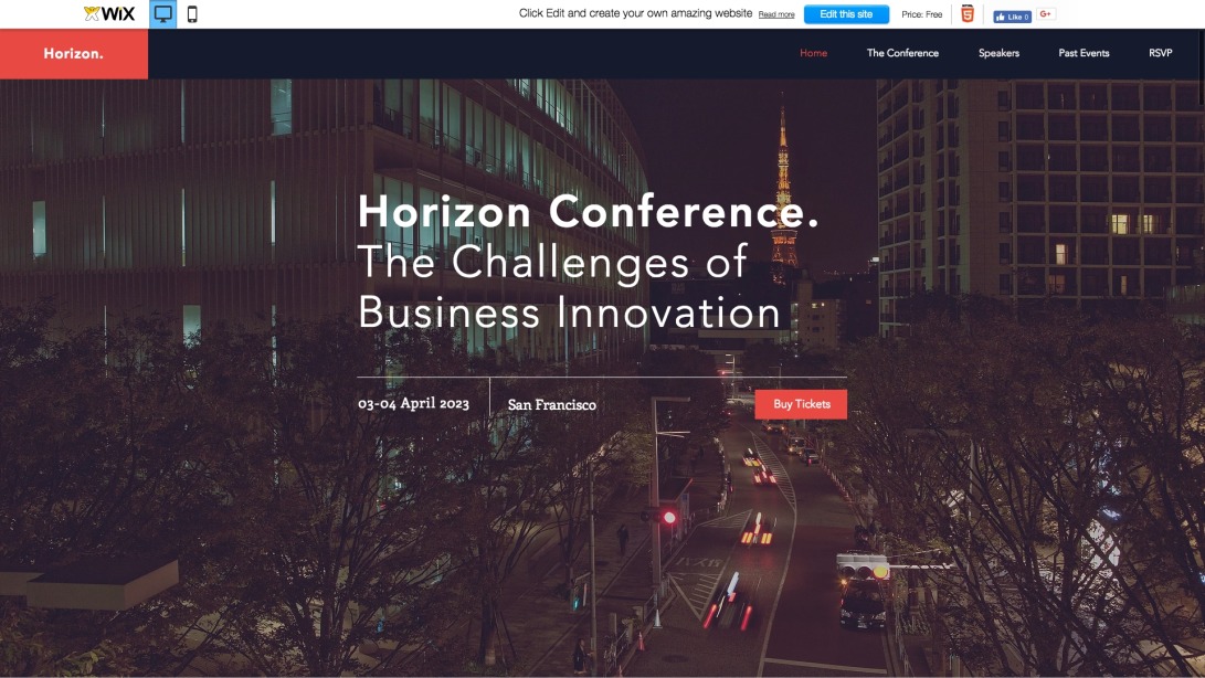 Corporate Conference Website Template | WIX
